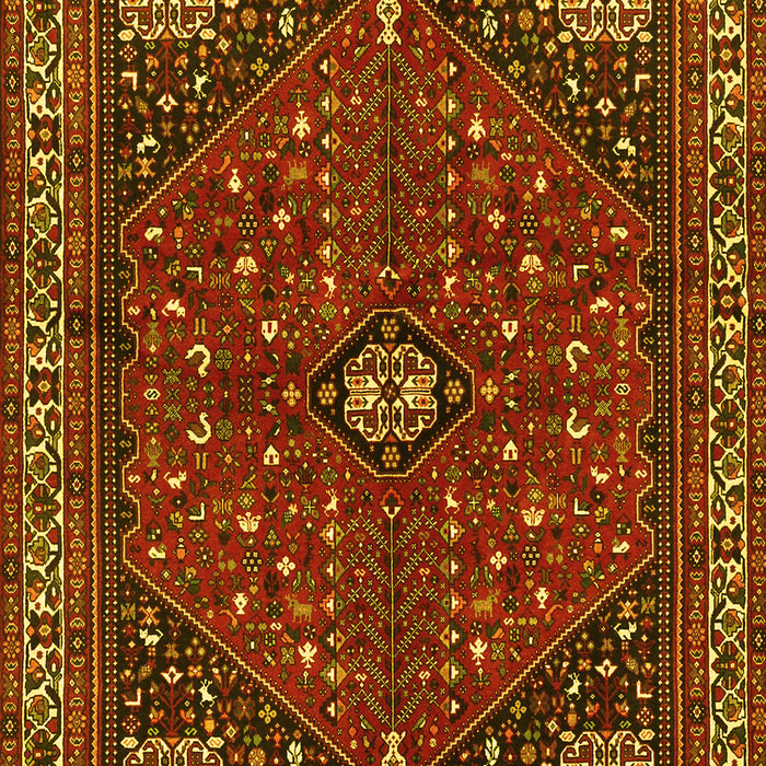 Machine Washable Persian Yellow Traditional Rug, wshtr3554yw