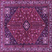 Square Machine Washable Persian Purple Traditional Area Rugs, wshtr3554pur