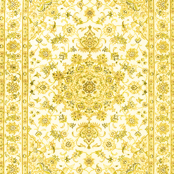 Machine Washable Persian Yellow Traditional Rug, wshtr3555yw