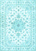 Machine Washable Persian Light Blue Traditional Rug, wshtr3555lblu