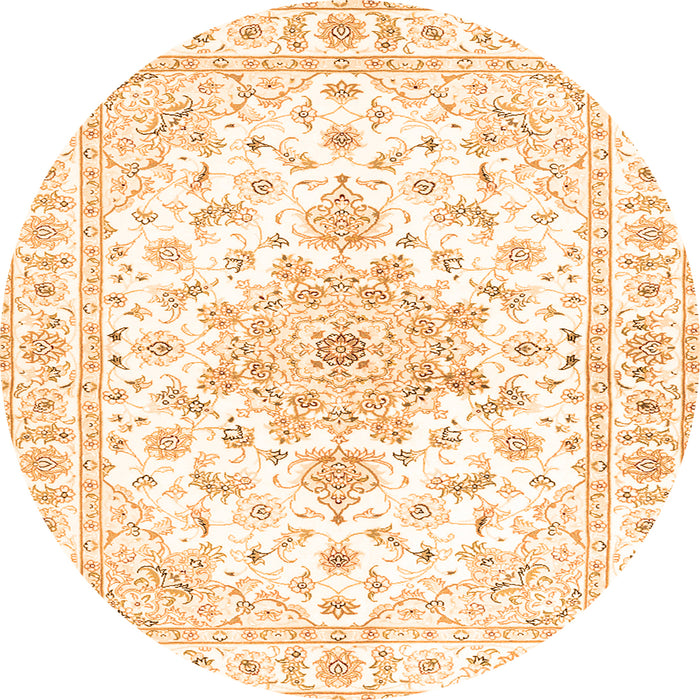 Machine Washable Persian Orange Traditional Area Rugs, wshtr3555org