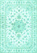 Machine Washable Persian Turquoise Traditional Area Rugs, wshtr3555turq