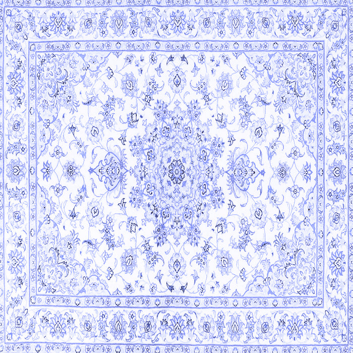 Square Persian Blue Traditional Rug, tr3555blu