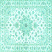 Square Persian Turquoise Traditional Rug, tr3555turq