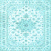 Square Persian Light Blue Traditional Rug, tr3555lblu