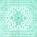 Square Machine Washable Persian Turquoise Traditional Area Rugs, wshtr3555turq