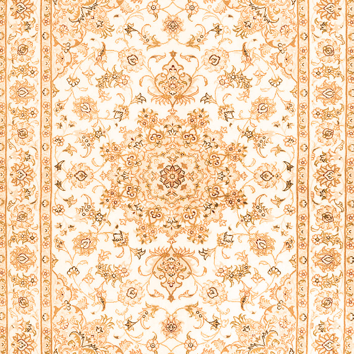 Serging Thickness of Machine Washable Persian Orange Traditional Area Rugs, wshtr3555org