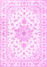 Machine Washable Persian Pink Traditional Rug, wshtr3555pnk