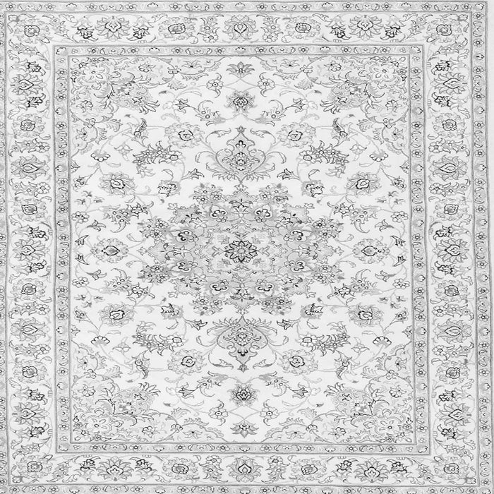 Serging Thickness of Persian Gray Traditional Rug, tr3557gry