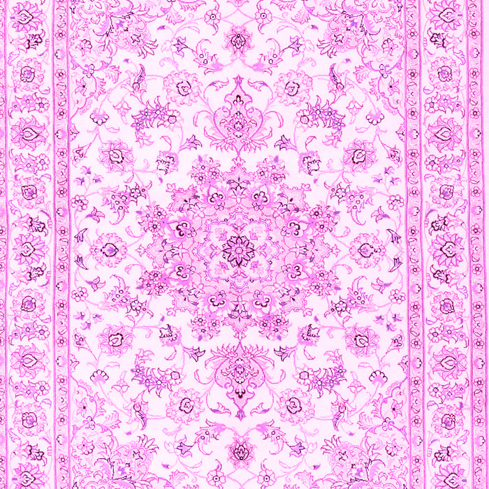 Machine Washable Persian Pink Traditional Rug, wshtr3557pnk