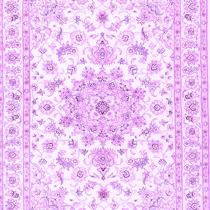 Machine Washable Persian Purple Traditional Area Rugs, wshtr3557pur