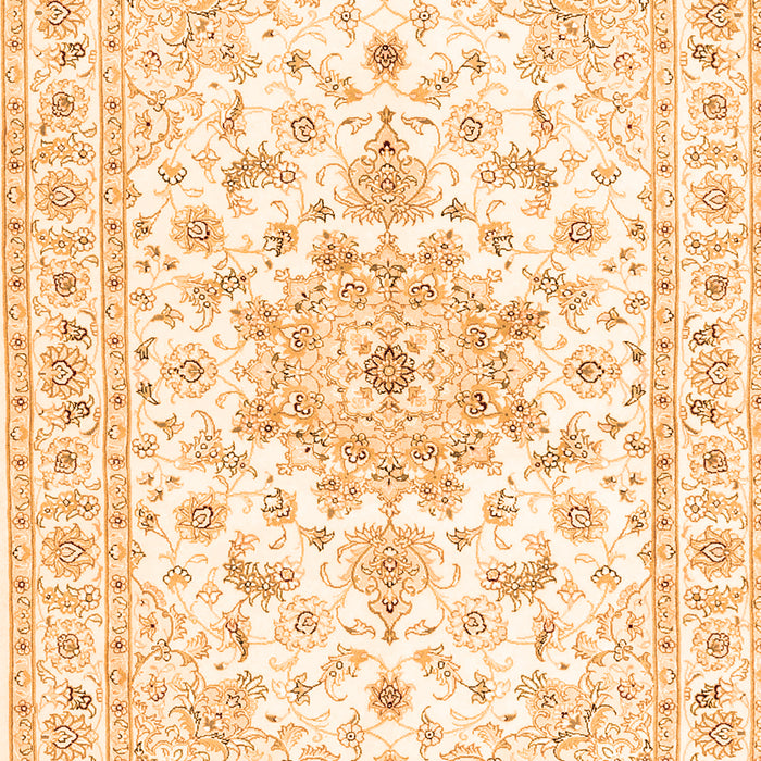 Serging Thickness of Machine Washable Persian Orange Traditional Area Rugs, wshtr3557org