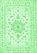 Machine Washable Persian Emerald Green Traditional Area Rugs, wshtr3557emgrn