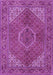 Machine Washable Persian Purple Traditional Area Rugs, wshtr3558pur