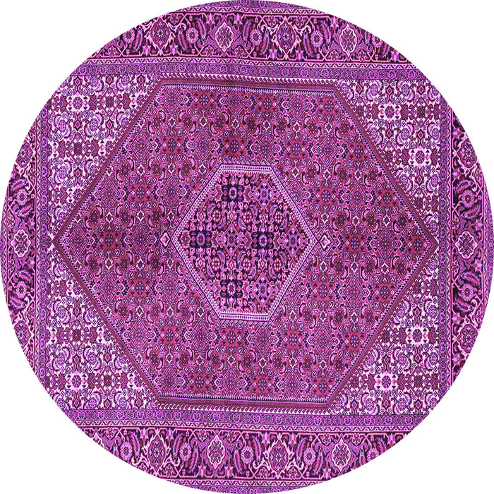 Round Machine Washable Persian Purple Traditional Area Rugs, wshtr3558pur