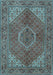 Machine Washable Persian Light Blue Traditional Rug, wshtr3558lblu