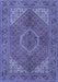 Machine Washable Persian Blue Traditional Rug, wshtr3558blu