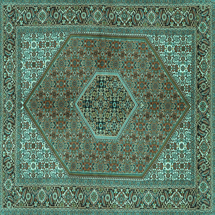 Square Persian Turquoise Traditional Rug, tr3558turq
