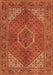 Serging Thickness of Machine Washable Persian Orange Traditional Area Rugs, wshtr3558org