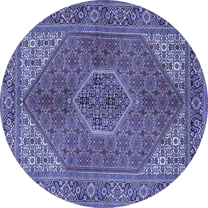Round Persian Blue Traditional Rug, tr3558blu