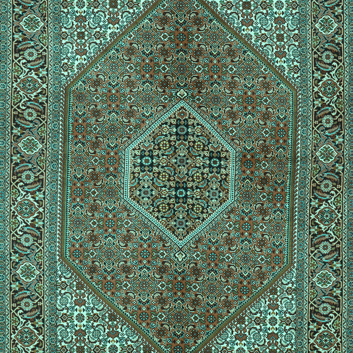 Machine Washable Persian Turquoise Traditional Area Rugs, wshtr3558turq