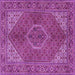Square Persian Purple Traditional Rug, tr3558pur