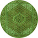 Machine Washable Persian Green Traditional Area Rugs, wshtr3558grn