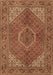 Machine Washable Persian Brown Traditional Rug, wshtr3558brn