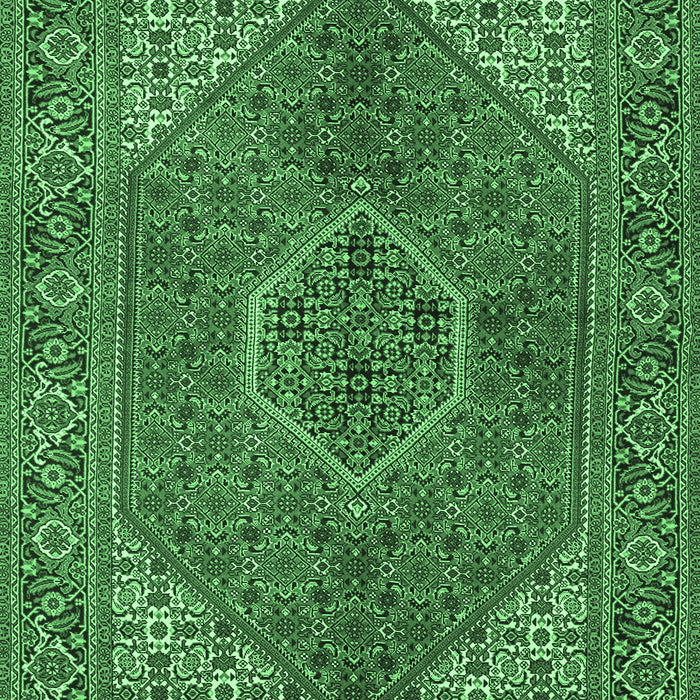 Machine Washable Persian Emerald Green Traditional Area Rugs, wshtr3558emgrn