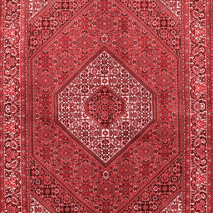 Machine Washable Medallion Red Traditional Rug, wshtr3559red