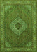 Medallion Green Traditional Rug, tr3559grn