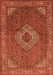 Medallion Orange Traditional Rug, tr3559org