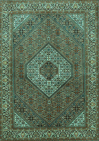 Medallion Turquoise Traditional Rug, tr3559turq