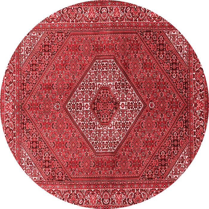 Machine Washable Medallion Red Traditional Rug, wshtr3559red