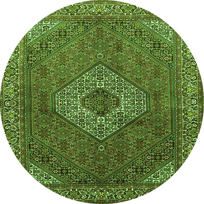Machine Washable Medallion Green Traditional Area Rugs, wshtr3559grn