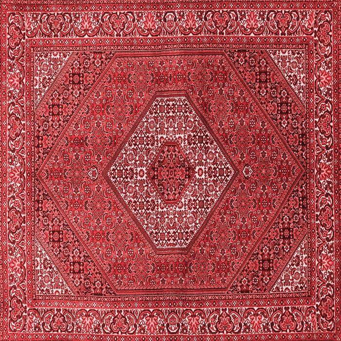 Machine Washable Medallion Red Traditional Rug, wshtr3559red