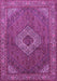 Machine Washable Medallion Purple Traditional Area Rugs, wshtr3559pur