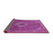 Sideview of Medallion Purple Traditional Rug, tr3559pur