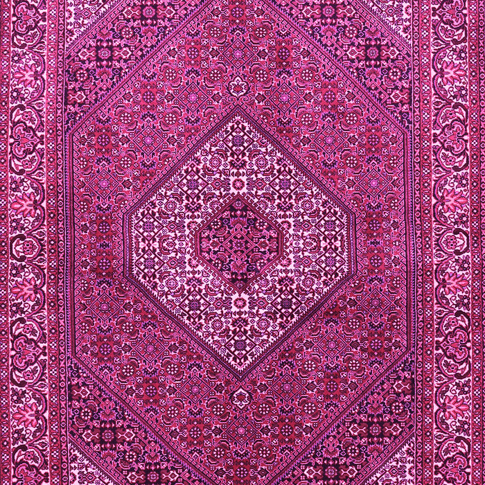 Machine Washable Medallion Pink Traditional Rug, wshtr3559pnk