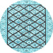 Round Persian Light Blue Traditional Rug, tr355lblu