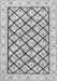 Serging Thickness of Machine Washable Persian Gray Traditional Rug, wshtr355gry