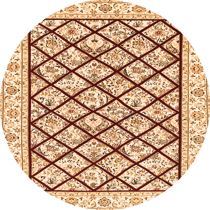 Machine Washable Persian Orange Traditional Area Rugs, wshtr355org