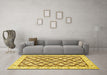 Machine Washable Persian Yellow Traditional Rug in a Living Room, wshtr355yw