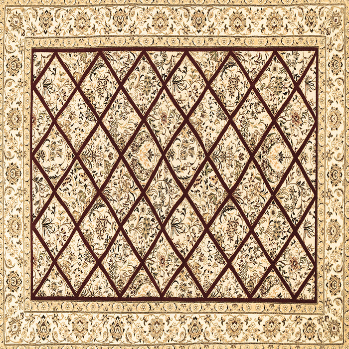 Square Persian Brown Traditional Rug, tr355brn