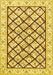 Machine Washable Persian Yellow Traditional Rug, wshtr355yw