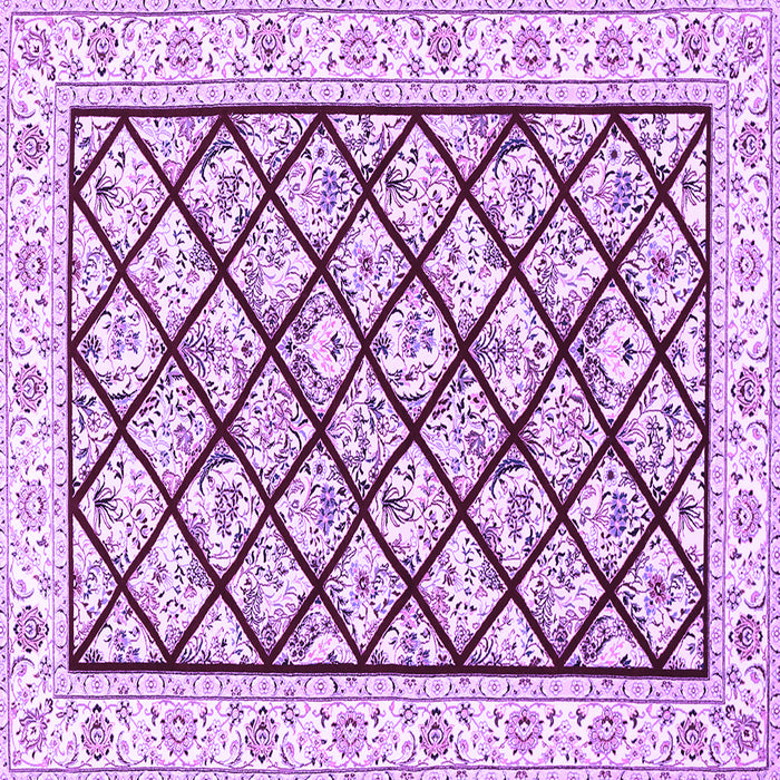 Square Persian Purple Traditional Rug, tr355pur