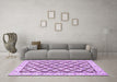 Machine Washable Persian Purple Traditional Area Rugs in a Living Room, wshtr355pur