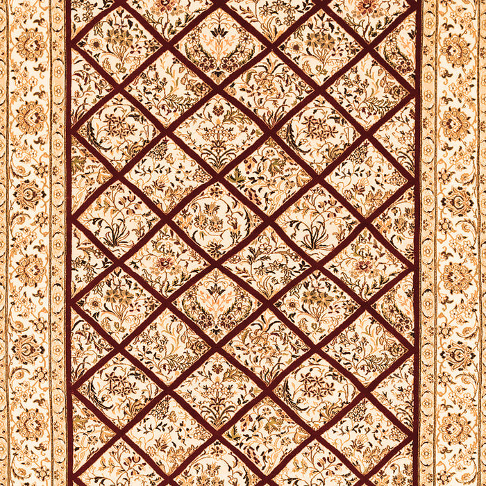 Serging Thickness of Machine Washable Persian Orange Traditional Area Rugs, wshtr355org