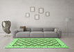 Machine Washable Persian Green Traditional Area Rugs in a Living Room,, wshtr355grn