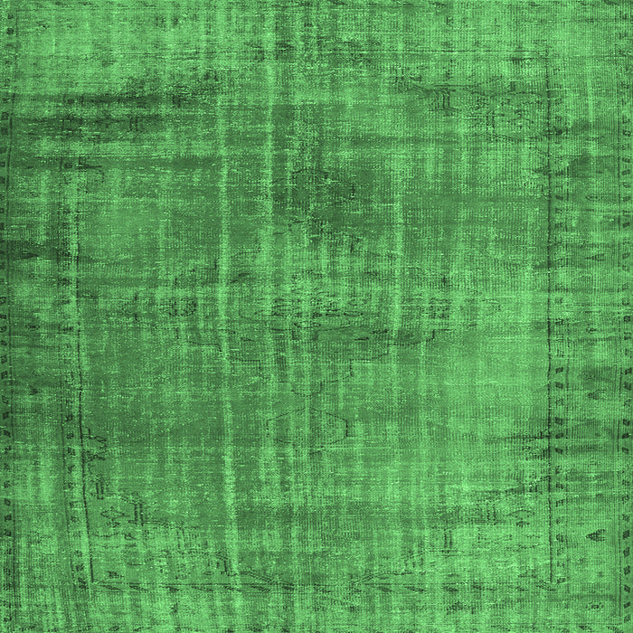 Square Persian Emerald Green Traditional Rug, tr3560emgrn